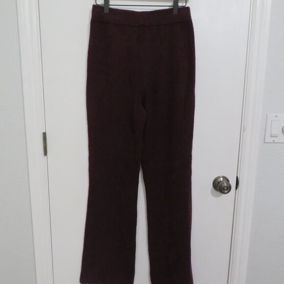 Athleta Womens Sz S Spiced Cabernet Felicity Cozy Pants Soft Cashmere Blend Pant - Picture 2 of 5